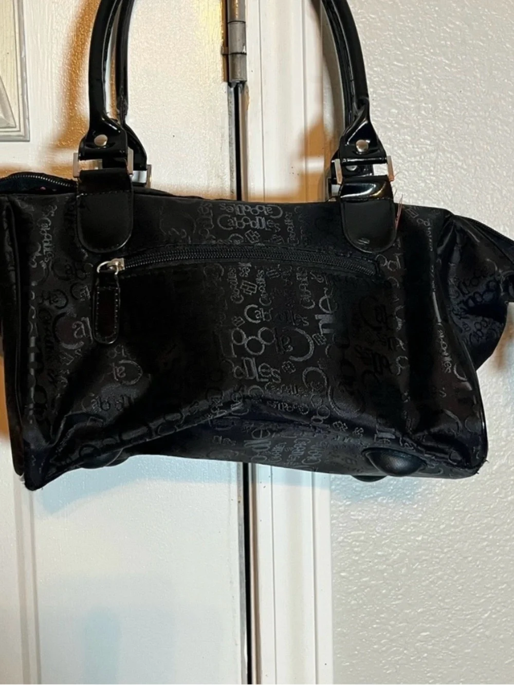 Caboodles Black Jacquard Logo Carry Bag